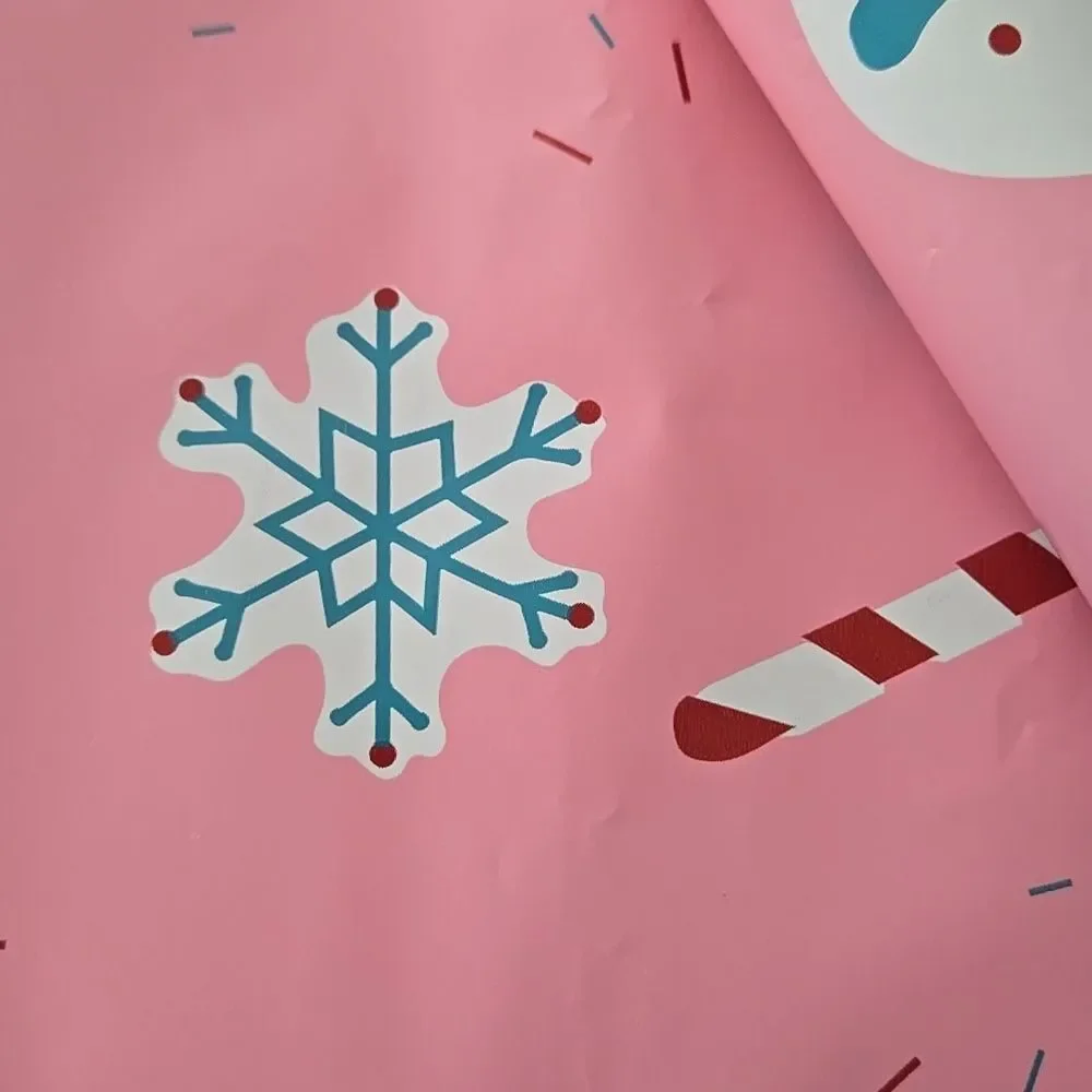 Pink Snowman Candy Cane Poly Mailers 8 Count Boho Office Ship Merch Swag Posh